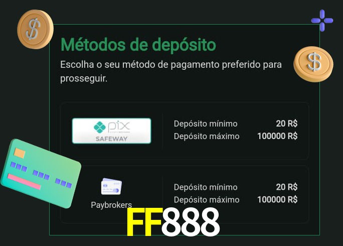 O cassino FF888bet oferece uma grande variedade de métodos de pagamento